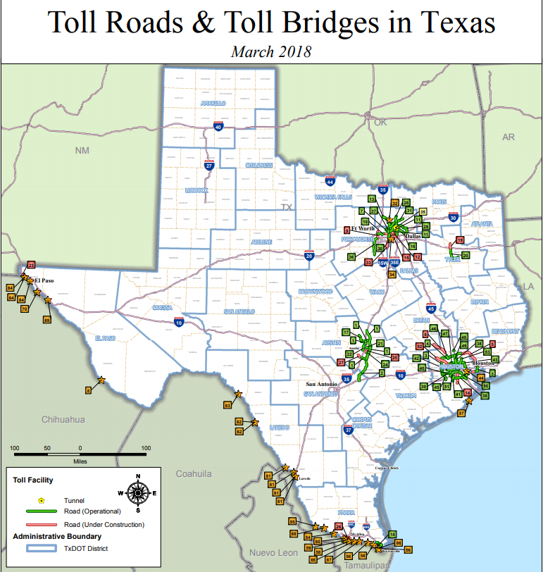 Toll Roads In Texas Map