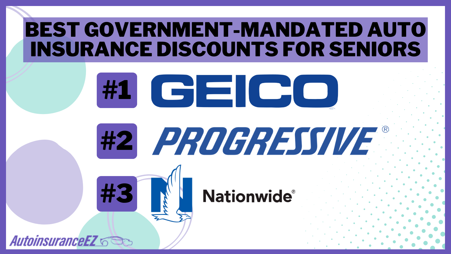 Best Government-Mandated Auto Insurance Discounts for Seniors in 2024 (Save up to 35% With These Companies)