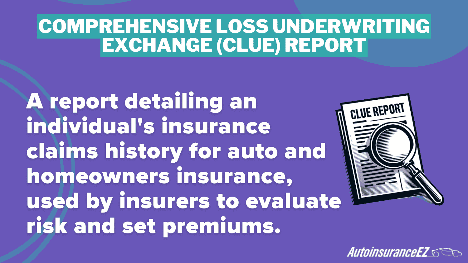 Best Rockville, MD Auto Insurance: Comprehensive Loss Underwriting Exchange (CLUE) Report Definition Card