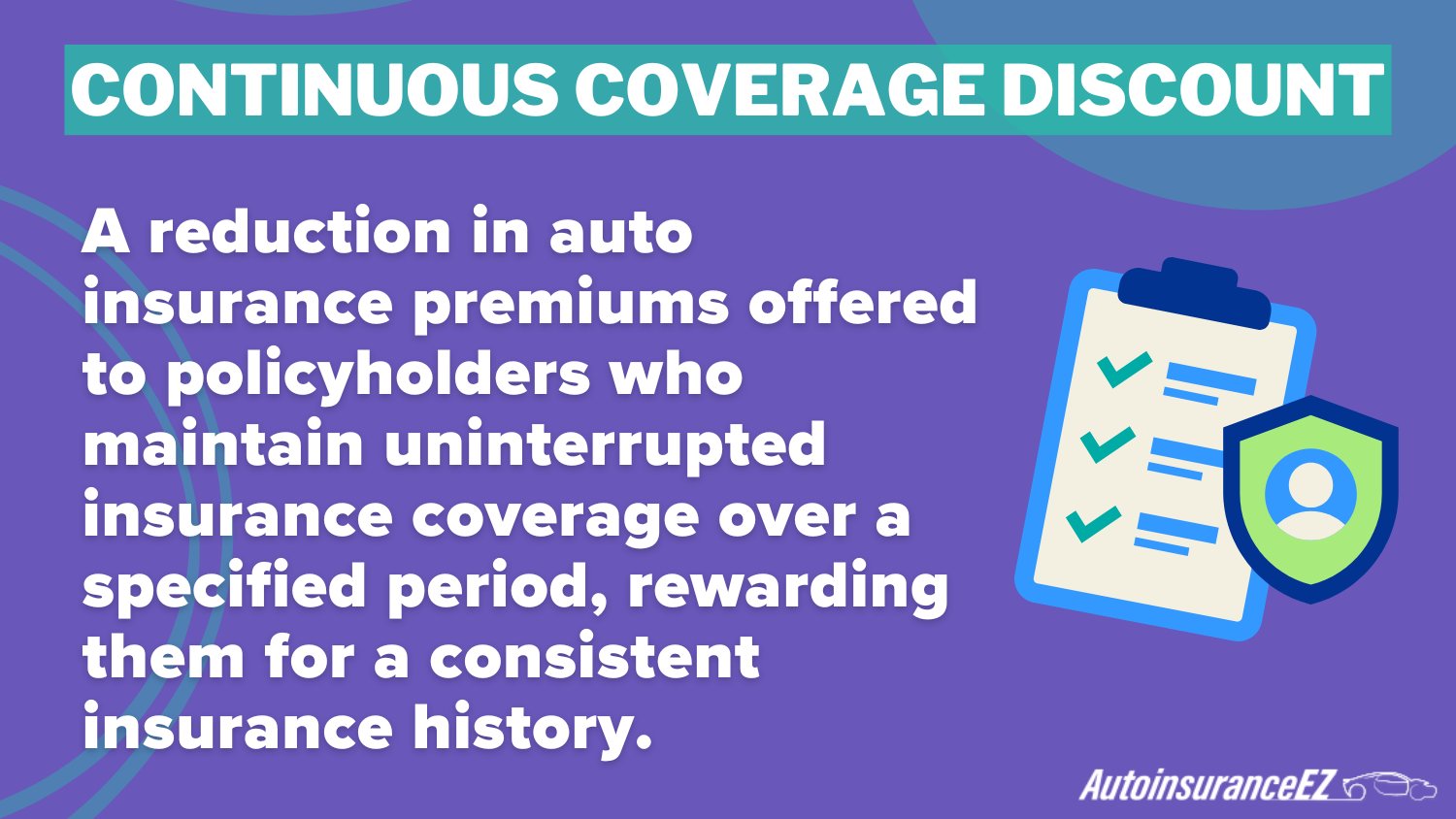 Best Sioux City, IA Auto Insurance: Continuous coverage discount Definition Card