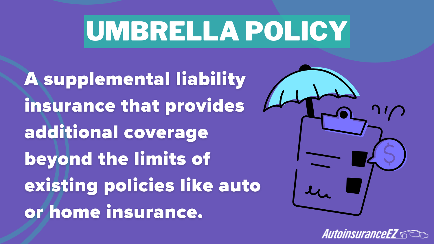 Best Gilbert, AZ Auto Insurance: Umbrella Policy Definition Card