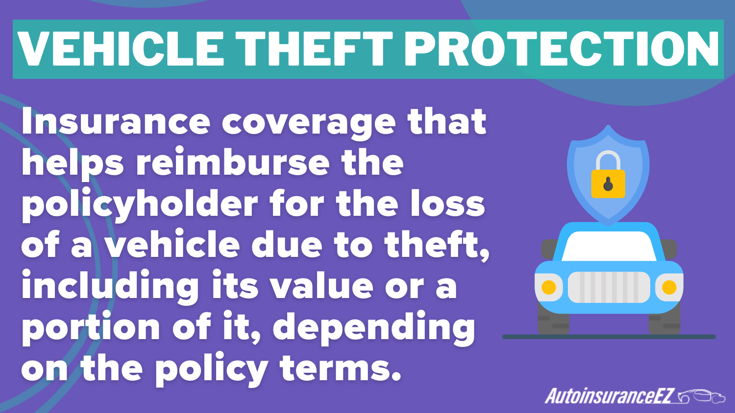 Best Mesa, AZ Auto Insurance: Vehicle Theft Protection Definition Card