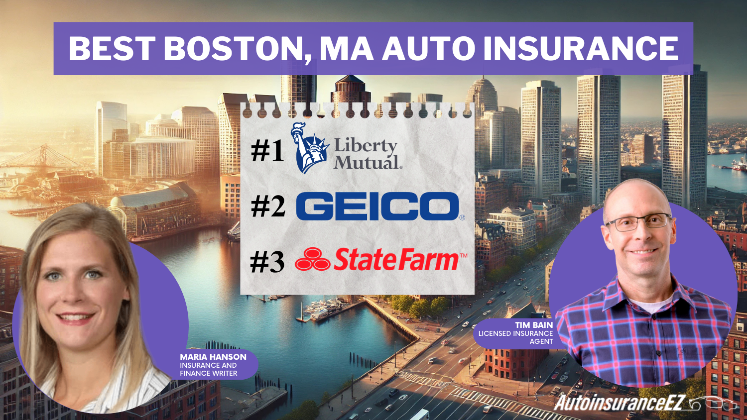 Liberty Mutual, Gieico, and State Farm: Best Boston, MA auto insurance