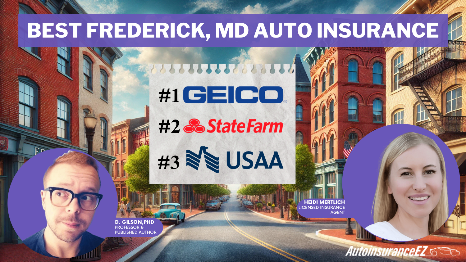 Geico, State Farm, and USAA: Best Frederick, MD auto insurance