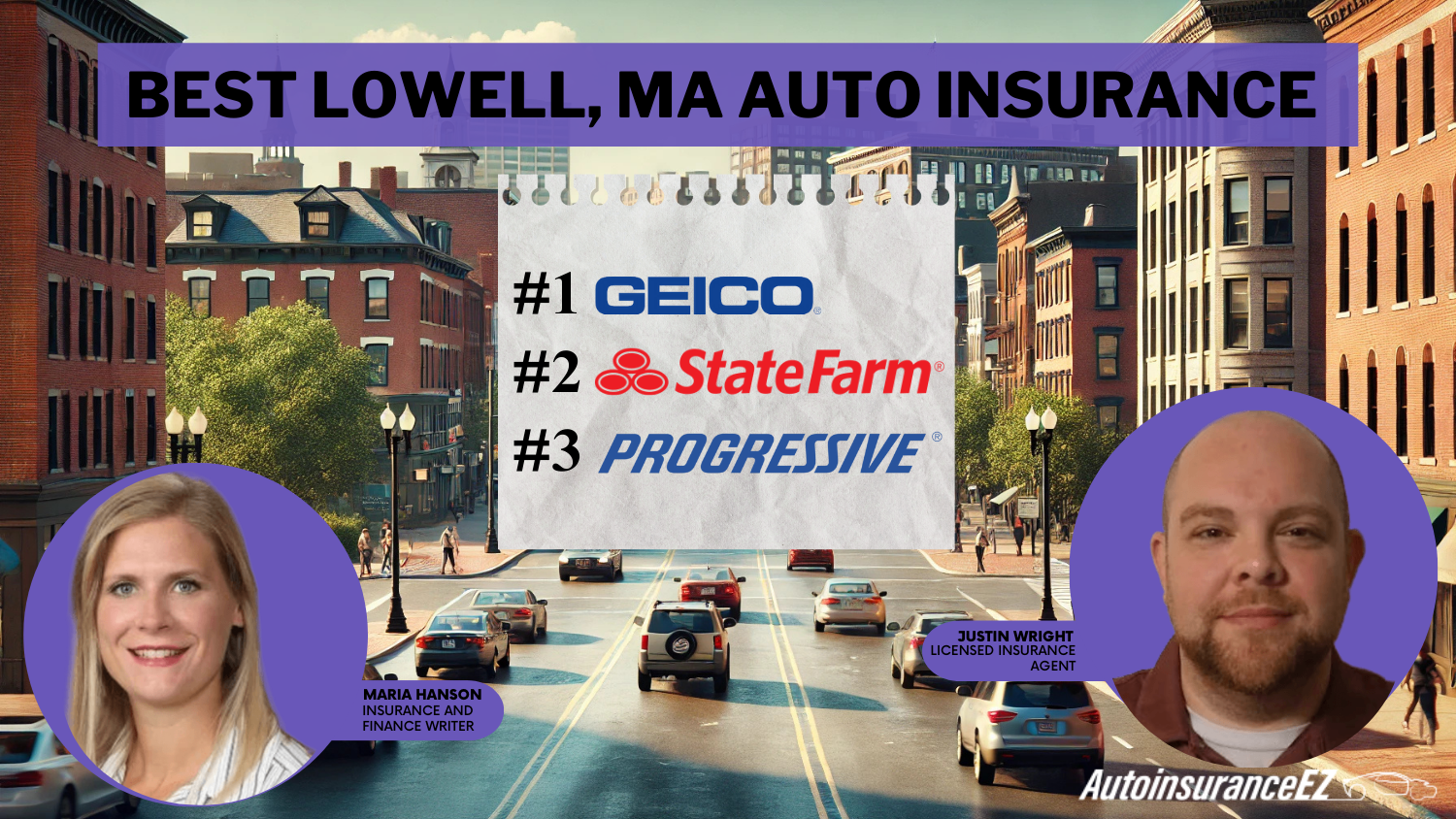 Best Lowell, MA Auto Insurance: Geico, State Farm, and Progressive