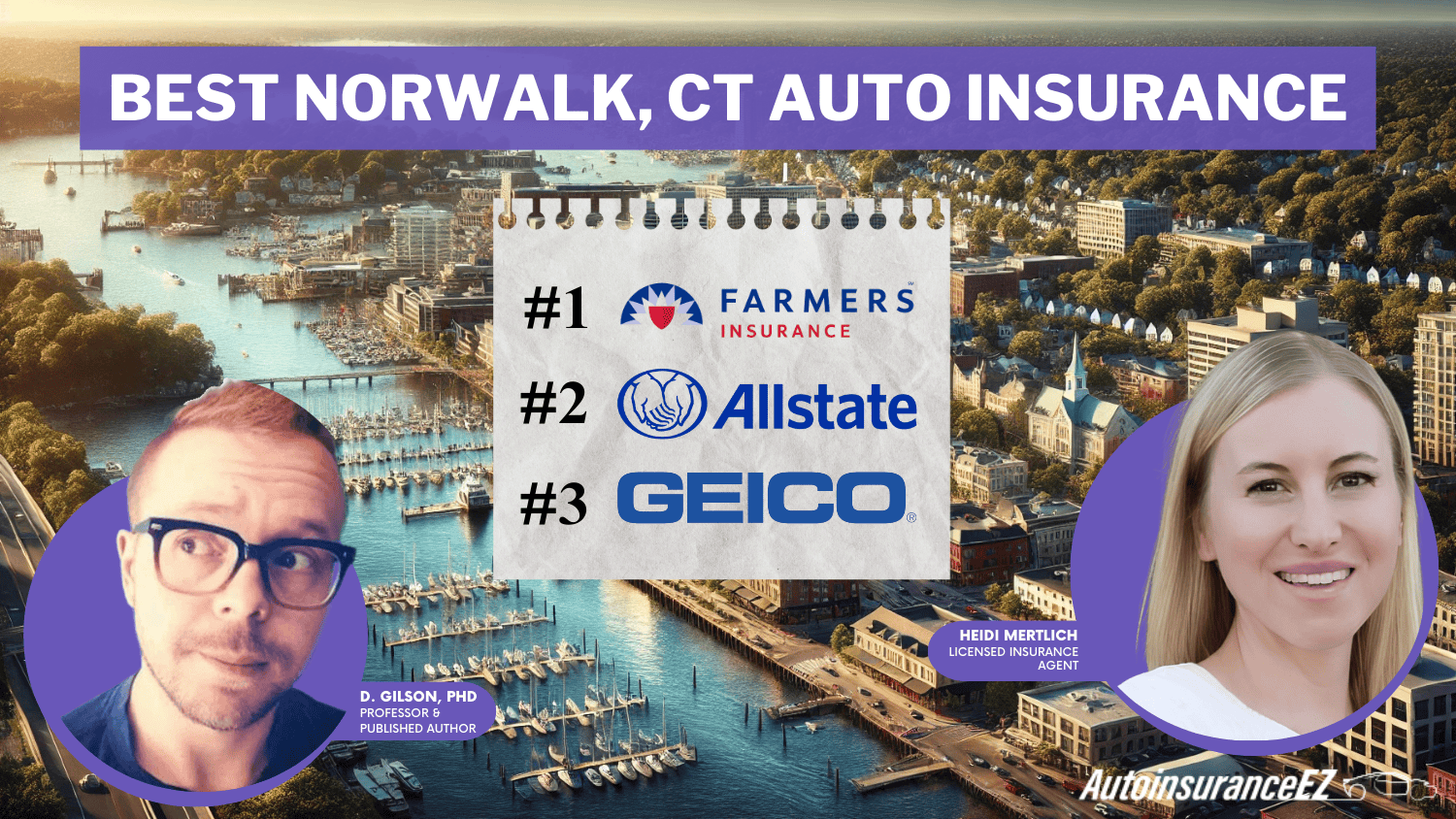 Farmers, Allstate, and Geico: Best Norwalk, CT auto insurance