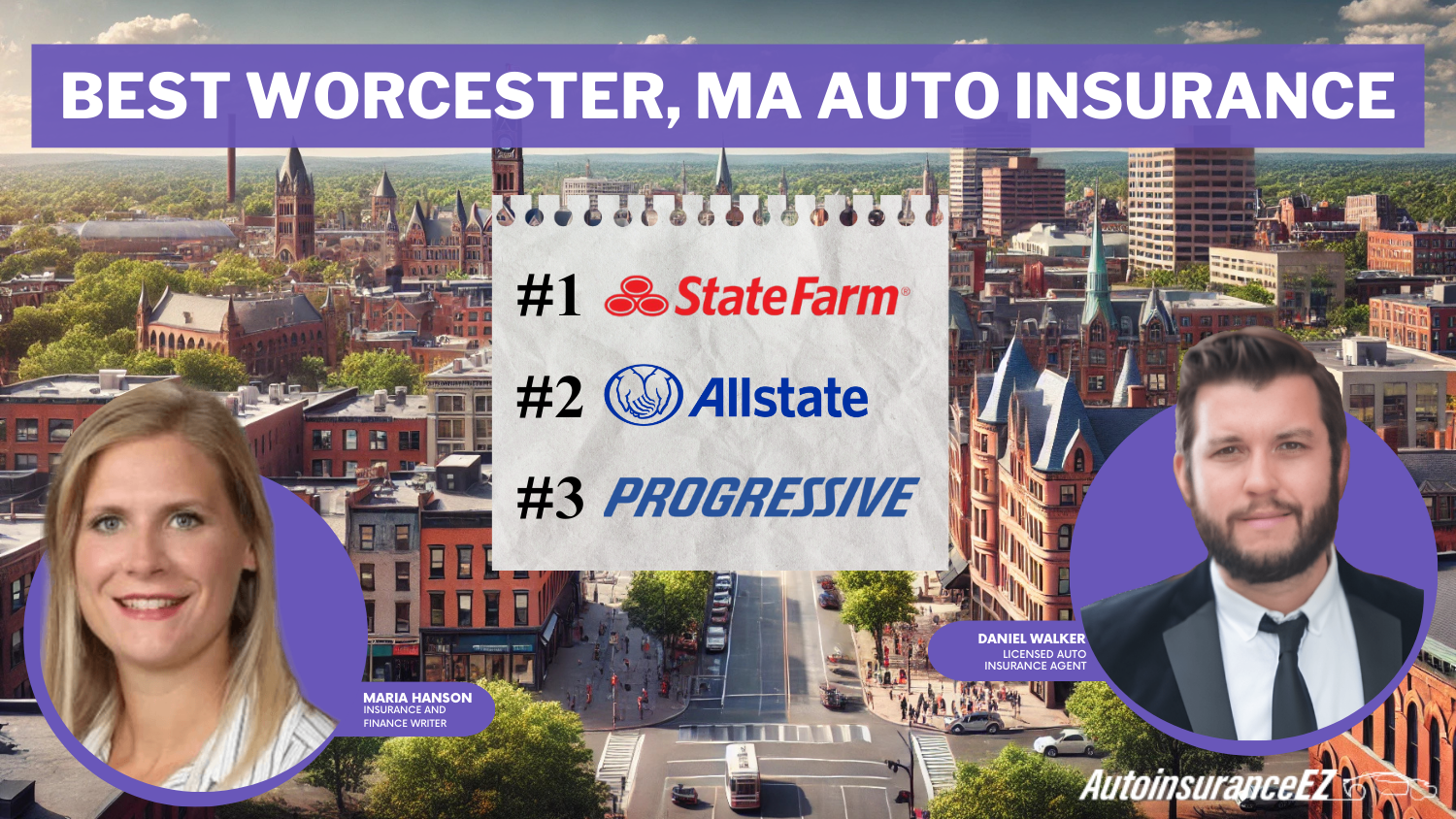 State Farm, Allstate, and Progressive: Best Worcester, MA Auto Insurance