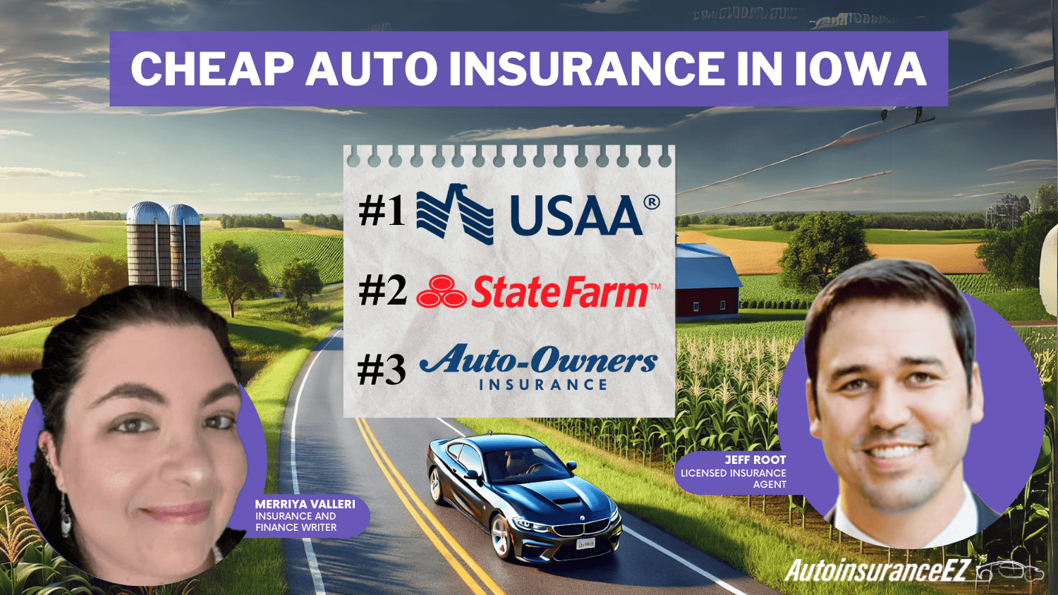 USAA, State Farm, and Auto-Owners: Cheap Auto Insurance in Iowa