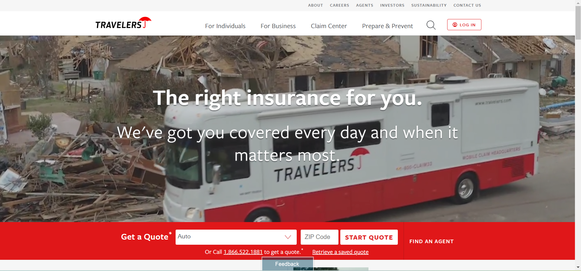 Traveler Company Screenshot: Best Naperville, IL Auto Insurance