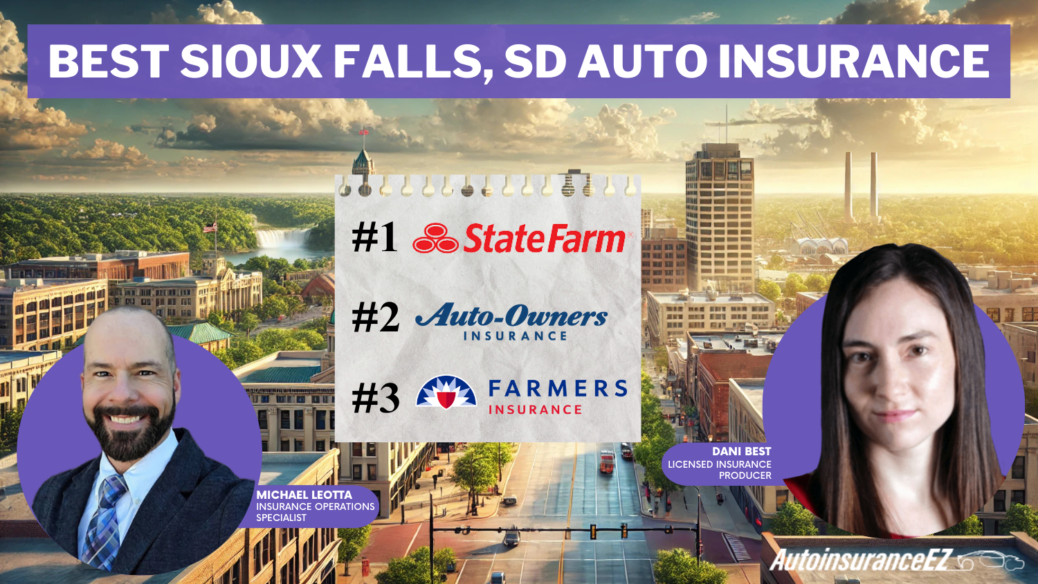 State Farm, Auto-Owners, and Farmers: Best Sioux Falls, SD auto insurance