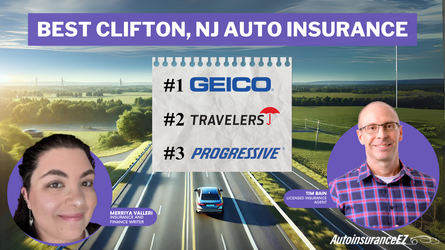 Best Clifton, NJ Auto Insurance: Geico, Travelers, and Progressive