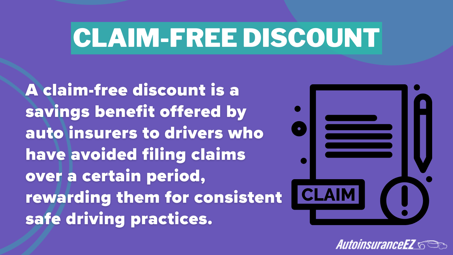 Best Clifton, NJ Auto Insurance: Claim-Free Discount Definition Card