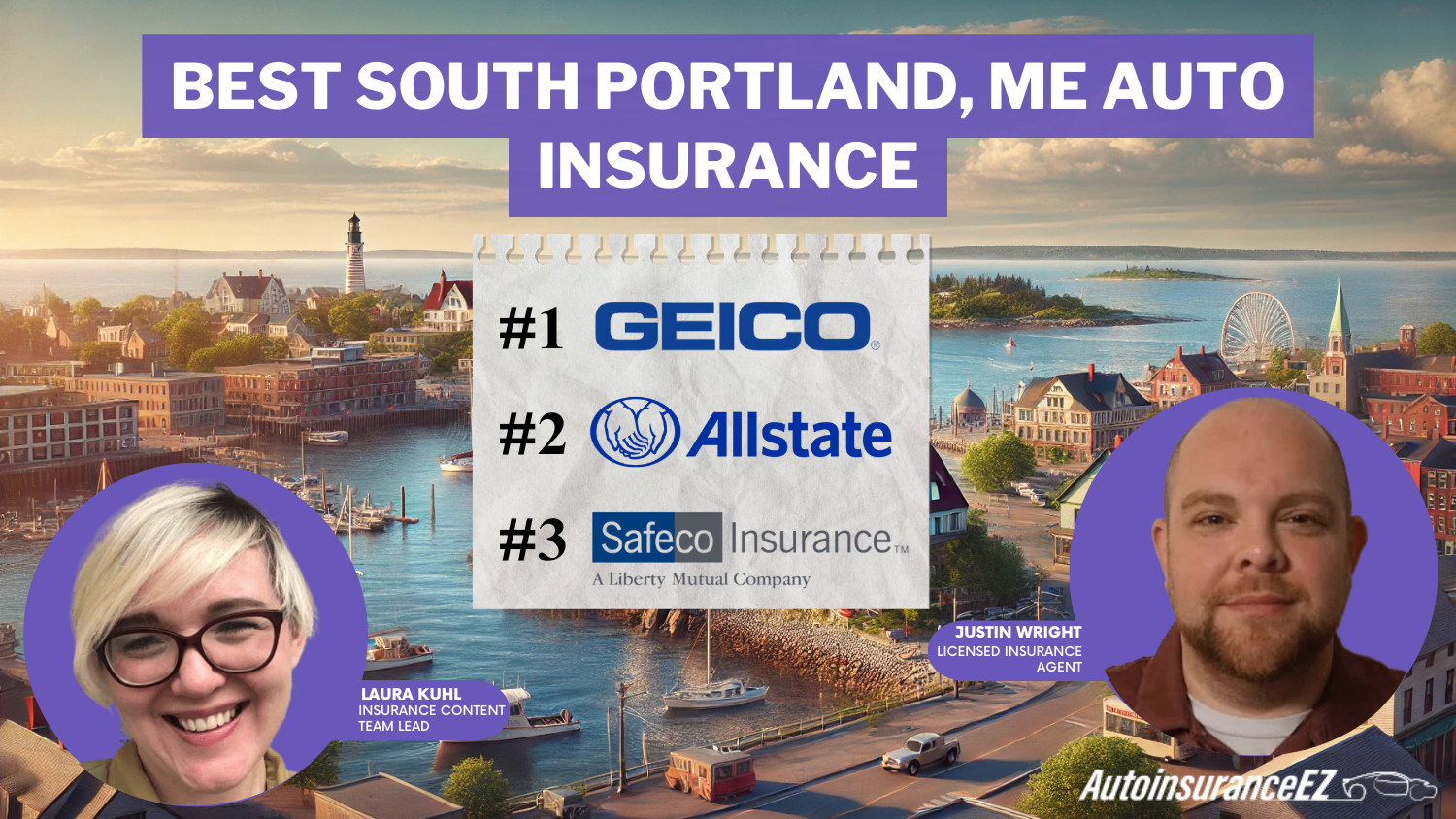 Geico, Allstate, and Safeco: Best South Portland, ME Auto Insurance