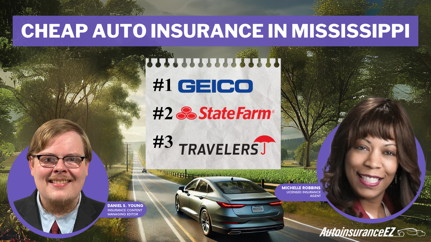 Geico, State Farm, and Travelers: Cheap Auto Insurance in Mississippi