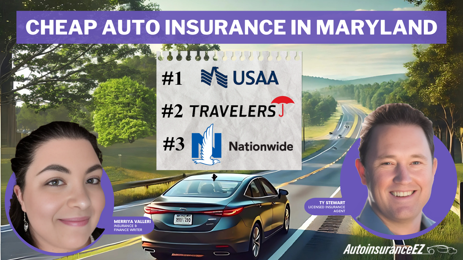 Cheap Auto Insurance in Maryland: USAA, Travelers, and Nationwide