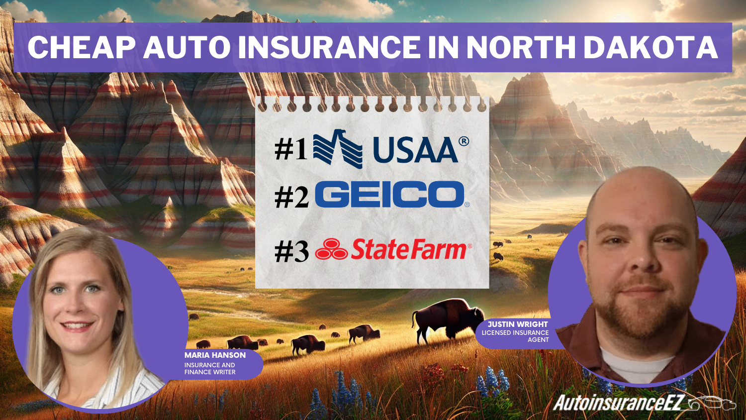 Cheap Auto Insurance in North Dakota: USAA, Geico, and State Farm